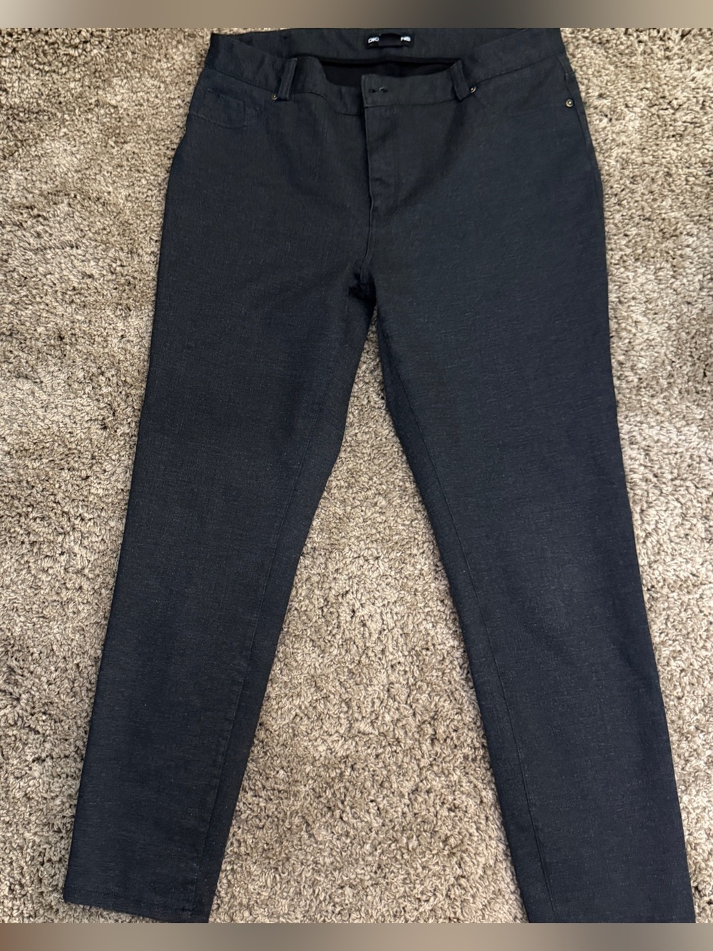 DKNY Jeans Black Textured Pants